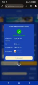Sk F777 game withdraw sucess