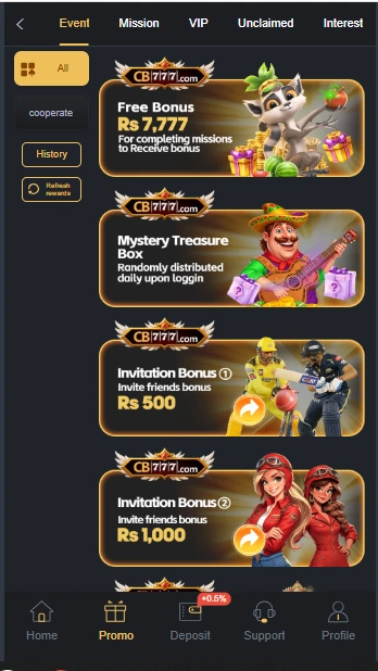 CB777 game events