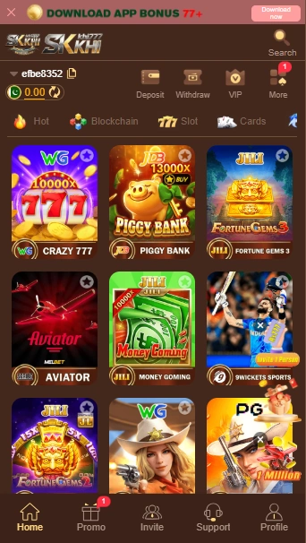 SKKhai777 game interface